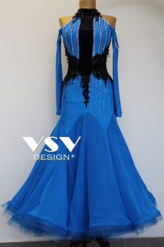 Electric blue ballroom dress