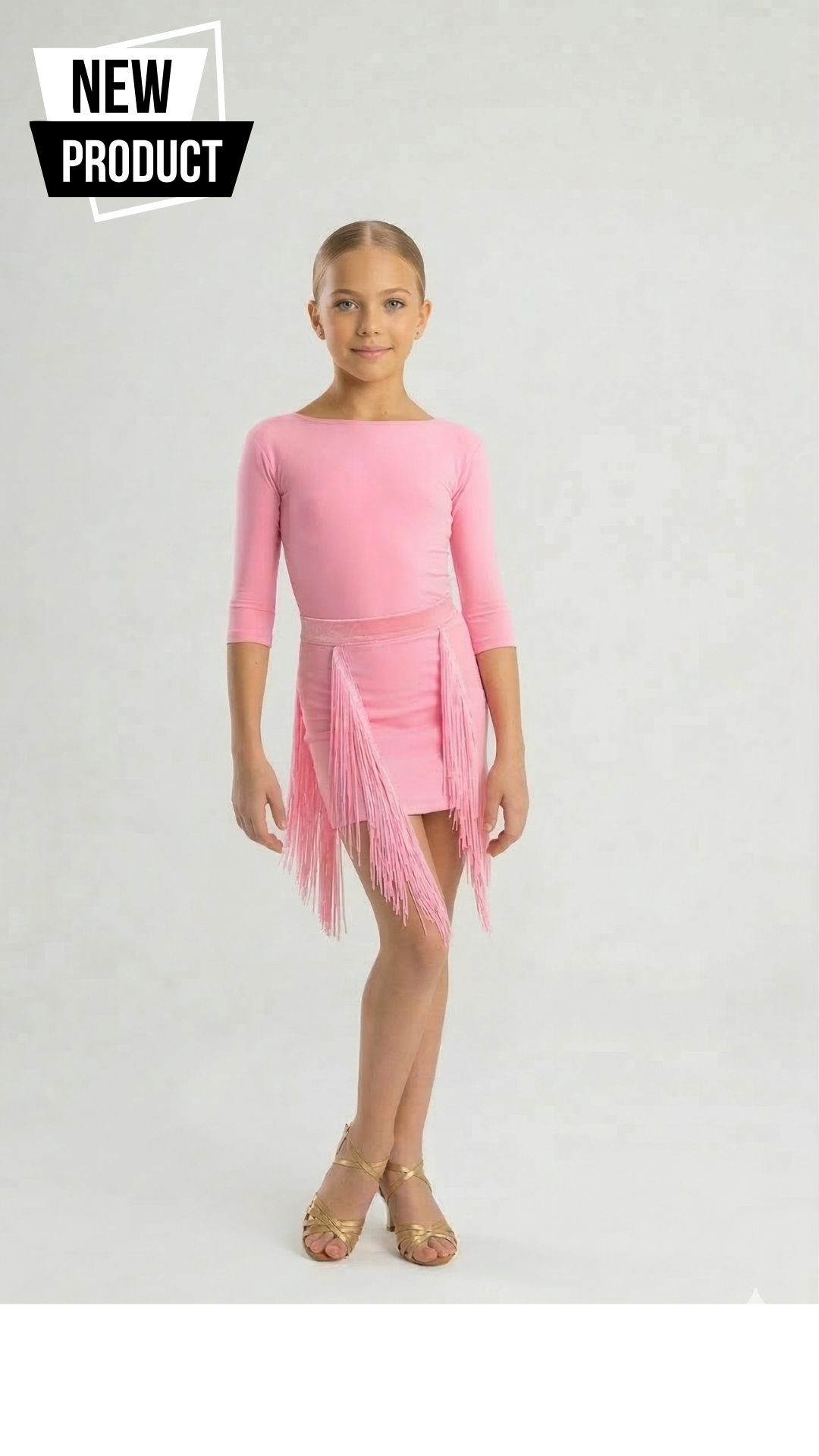 Детска пола за латиноамерикански танци #3049 Black